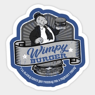 Wimpy Burger Faded Patch Sticker